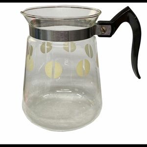 Vintage Cory Dbfl Glass Coffee Carafe Pot w/ half circle design 8 cup Retro MCM